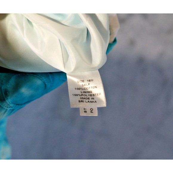 Kim Rogers Woman 16W Blue Tie-Dye Sleeveless Fit & Flare Dress Artisan Dyed - Picture 15 of 16